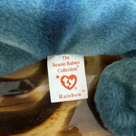 Rare Original Beanie Baby Rainbow 1997 Retired W TRUE Errors Iggy Fabric PVC VTG - Picture 12 of 13